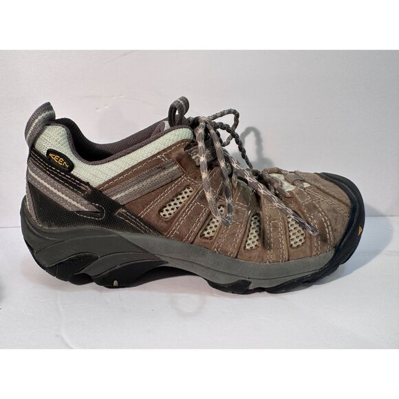 Keen Flint Steel Toe Womens Brown/Gray Hiking Shoes Size 7.5 Outdoor Adventure F - Picture 2 of 11
